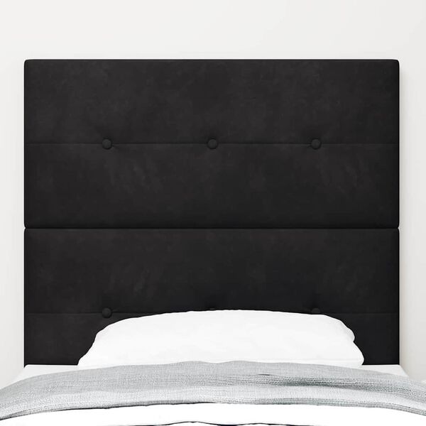 vidaXL Headboard with Headboard Black 100 cm Faux Leather