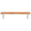 vidaXL Basin Shelf Wall Mounted Steel and Solid Wood Beech