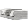vidaXL Bed Frame with Drawers without Mattress Grey Sonoma 90x200 cm