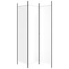 vidaXL 3-Panel Room Divider White 150x200 cm Fabric