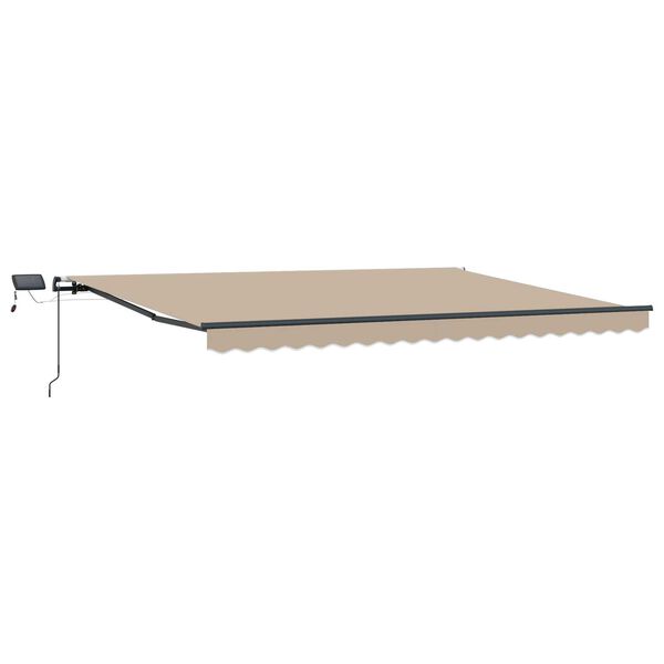 vidaXL Retractable Awning Manual Beige 400 x 300 cm Fabric