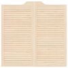 vidaXL Swing Doors Louvred Design 2-Pair 100x100 cm Solid Wood Pine