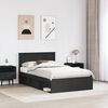 vidaXL Bed Frame with Headboard Black 120 x 200 cm Solid Pine Wood