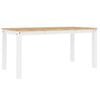 vidaXL Dining Table PANAMA White 160x80x75 cm Solid Wood Pine