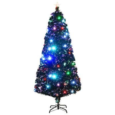 vidaXL Pre-lit Christmas Tree with Stand 180 cm Fibre Optic