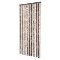 vidaXL Fly Curtain Beige and White 56x185 cm Chenille