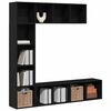 vidaXL Bookshelf 3 pcs Black Oak 36 x 30 x 143 cm Engineered Wood