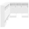 vidaXL Storage Headboard with Shelf White 100 cm Engineered Wood