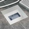 vidaXL Dot Shower Drain Silver 20 x 20 cm Stainless Steel 304