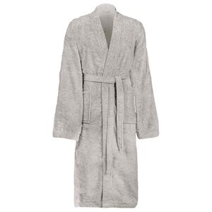 vidaXL Bathrobe KINN Grey L Cotton