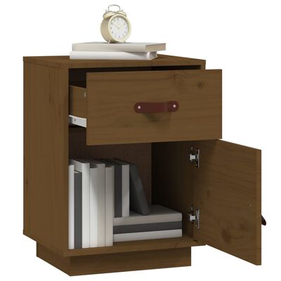 vidaXL Bedside Cabinets 2 pcs Honey Brown 40x34x55 cm Solid Wood Pine
