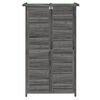 vidaXL Garden Tool Shed Grey 83x57x140 cm Solid Wood Pine