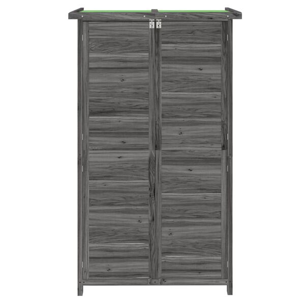 vidaXL Garden Tool Shed Grey 83x57x140 cm Solid Wood Pine