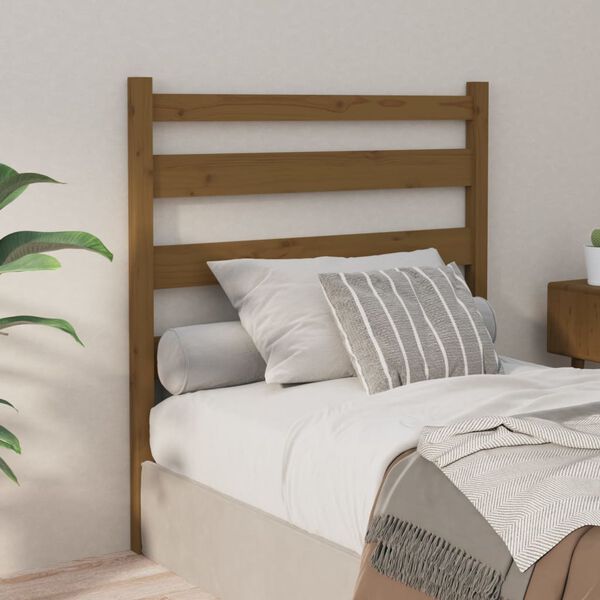 vidaXL Bed Headboard Honey Brown 106x4x100 cm Solid Wood Pine