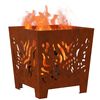 vidaXL Fire Pit Brown 40 x 40 x 40 cm Steel