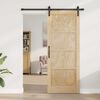 vidaXL Sliding Door Brown 83 x 211 cm Solid Pine Wood