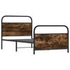 vidaXL Bed Frame Without Mattress 100x200 cm Smoked Oak Engineered Wood