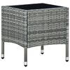vidaXL Garden Table Grey 40x40x45 cm Poly Rattan