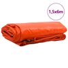 vidaXL Tarpaulin 650g / m&sup2; Orange 1.5 x 6 m Canvas with PVC Coating