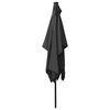 vidaXL Garden Parasol with LEDs and Steel Pole Anthracite 2x3 m