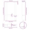 vidaXL Coffee Table Legs Natural Steel 2 pcs 38x(42-43) cm Steel