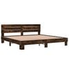vidaXL Bed Frame without Mattress Smoked Oak 200x200 cm