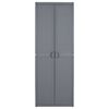 vidaXL Garden Storage Cabinet Grey 65x45x172 cm PP Rattan