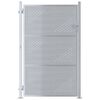 vidaXL Garden Gate 85 x 144 cm Stainless Steel Silver Lockable