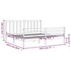 vidaXL Bed Frame without Mattress White Super King Size Solid Wood Pine