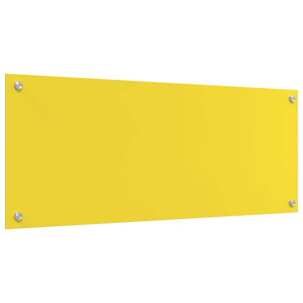 vidaXL Kitchen Backsplash Yellow 100 x 40 x 0.6 cm Tempered Glass