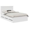 vidaXL Bed Frame with Drawer White 120 x 200 cm Engineer Wood