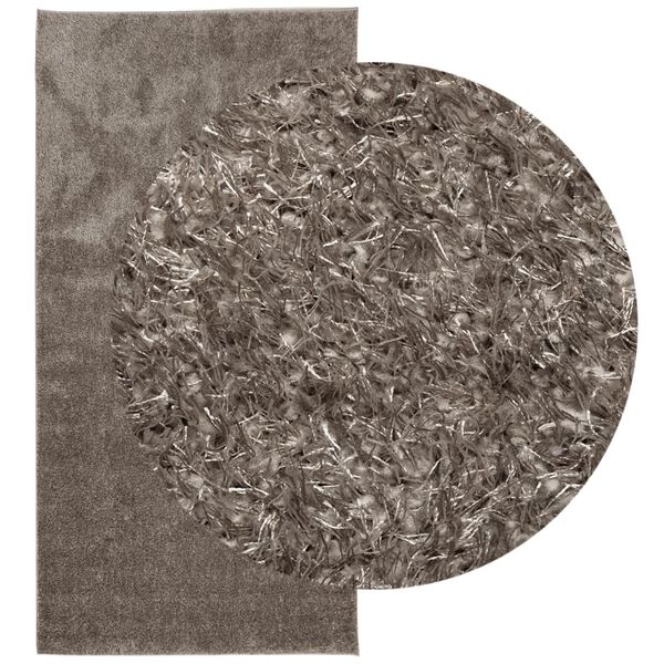 vidaXL Rug ISTAN High Pile Shiny Look Grey 100x200 cm