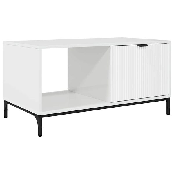 vidaXL Coffee Table High Gloss White 90 x 49 x 46 cm Engineered Wood