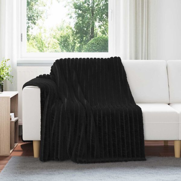 vidaXL Throw Blankets 6 pcs Black 200 x 150 cm Fleece