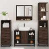 vidaXL 4 Piece Bathroom Furniture Set Brown Oak Engineered Wood