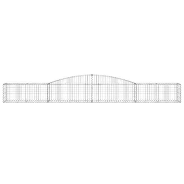 vidaXL Arched Gabion Baskets 5 pcs 400x50x40/60 cm Galvanised Iron
