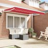 vidaXL Retractable Awning Manual Red 350 x 200 cm Polyester and Metal