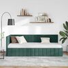 vidaXL Corner Bed Frame Dark Green 80 cm x 200 cm Velvet