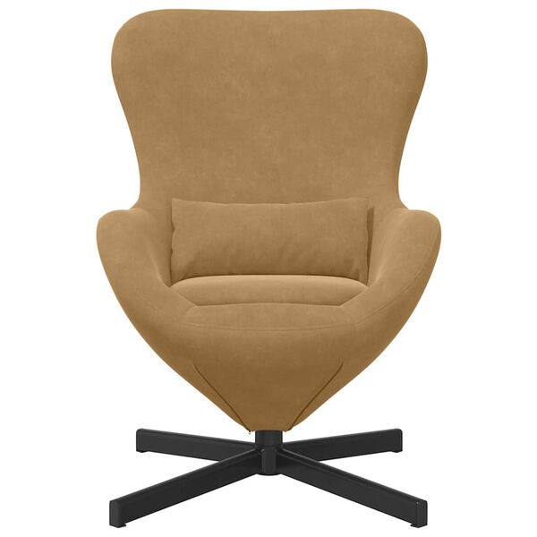 vidaXL Egg Chair Brown 63 x 73 x 90 cm Velvet