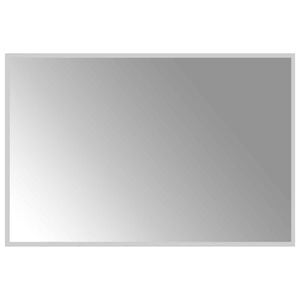 vidaXL LED Bathroom Mirror Transparent 90 x 60 cm Tempered Glass