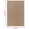 vidaXL Rug Short Pile 160x230 cm Brown