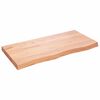 vidaXL Wall Shelf Light Brown 100x50x(2-6) cm Treated Solid Wood Oak