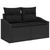 vidaXL Garden Sofa with Cushion 123 x 62 x 69 cm Poly Rattan