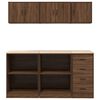 vidaXL Garage Cabinets 6 pcs Brown Oak Engineered Wood