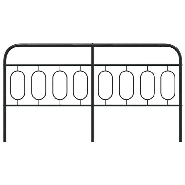 vidaXL Metal Replace Headboard Black 193 cm