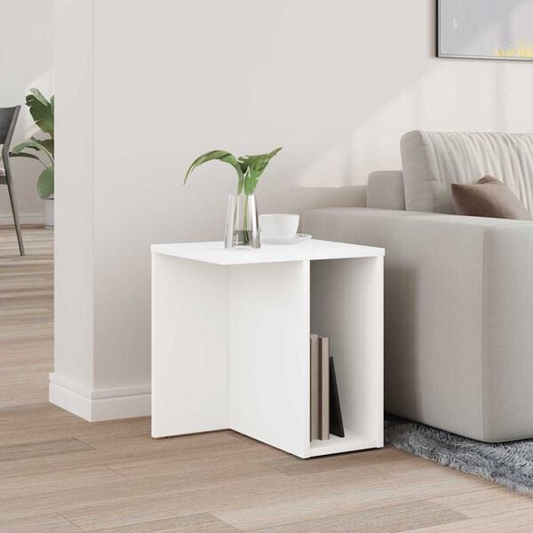 vidaXL End Table White 37 x 32 x 40 cm Engineered Wood