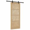 vidaXL Sliding Door ORKDAL Brown 83 x 202 cm Solid Pine Wood