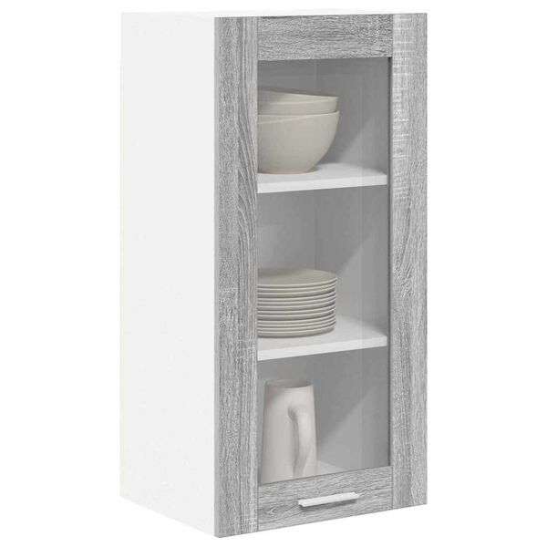 vidaXL Hanging Cabinet Grey Sonoma 40 x 31 x 80 cm Engineered Wood