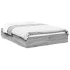 vidaXL Bed Frame with Drawers without Mattress Grey Sonoma 150x200 cm King Size