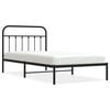 vidaXL Metal Bed Frame without Mattress with Headboard Black 100x200cm